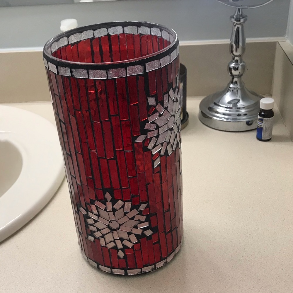 5x10 Christmas vase or candle holder
